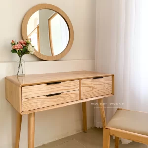 Bàn gỗ bo góc 3 hộc kéo