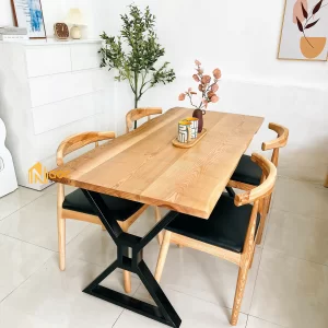 BỘ BÀN ĂN CHÂN CHỮ X M1