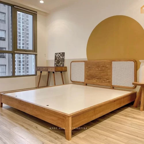 Giường có đầu giường bo góc rời