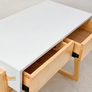 Bàn trắng, hộc tủ gỗ