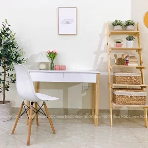 Bàn hộc kéo trắng