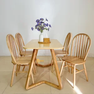 BỘ BÀN ĂN CHÂN CHỮ V M1