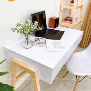 Bàn hộc kéo trắng