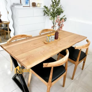 BỘ BÀN ĂN CHÂN CHỮ X M2